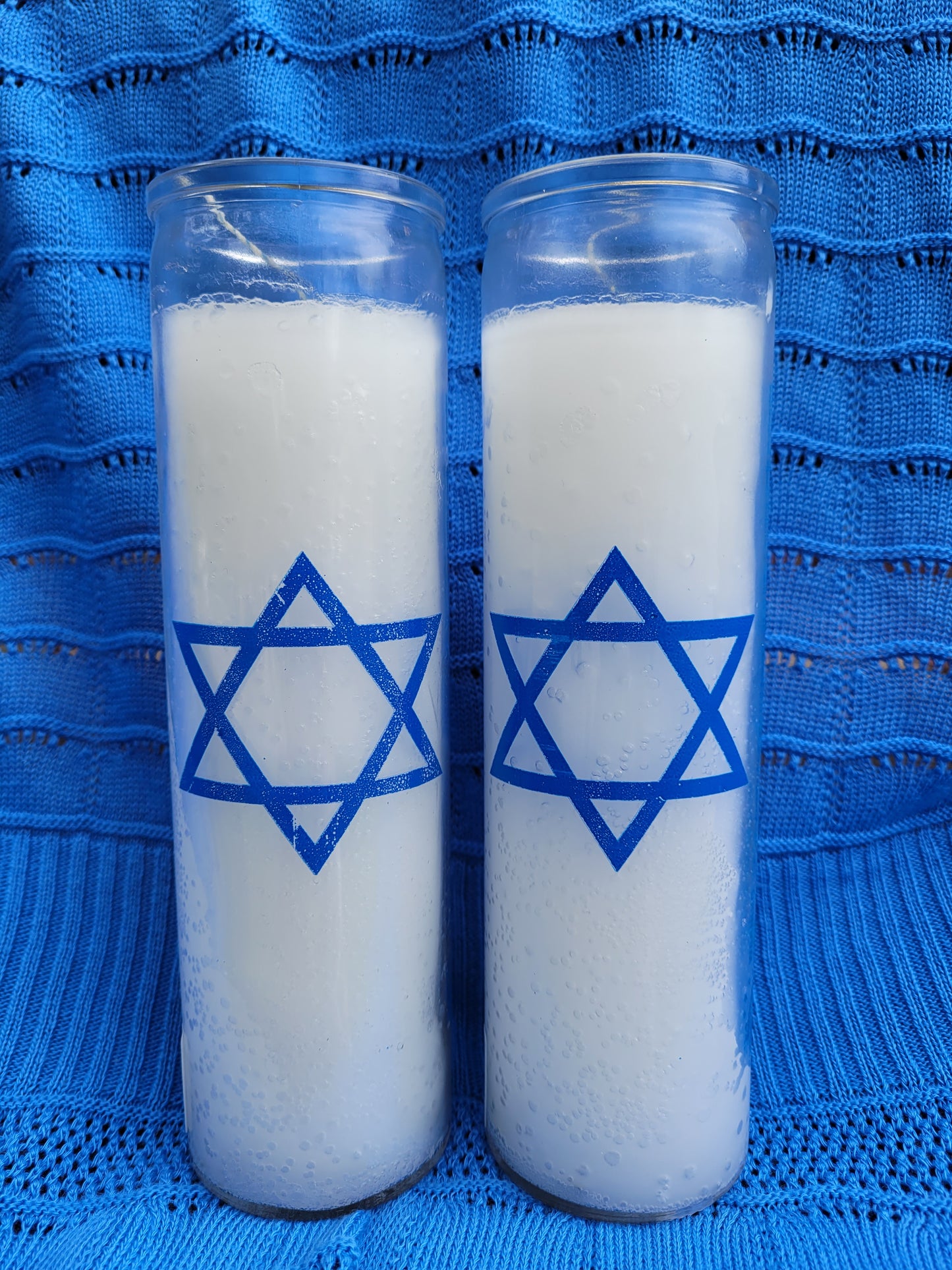 Star of David (White) 7 Day Candle